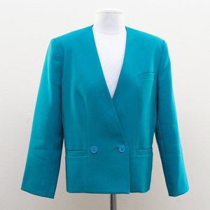 VTG 1980’s G Carlyle Struven Teal Blue Blazer